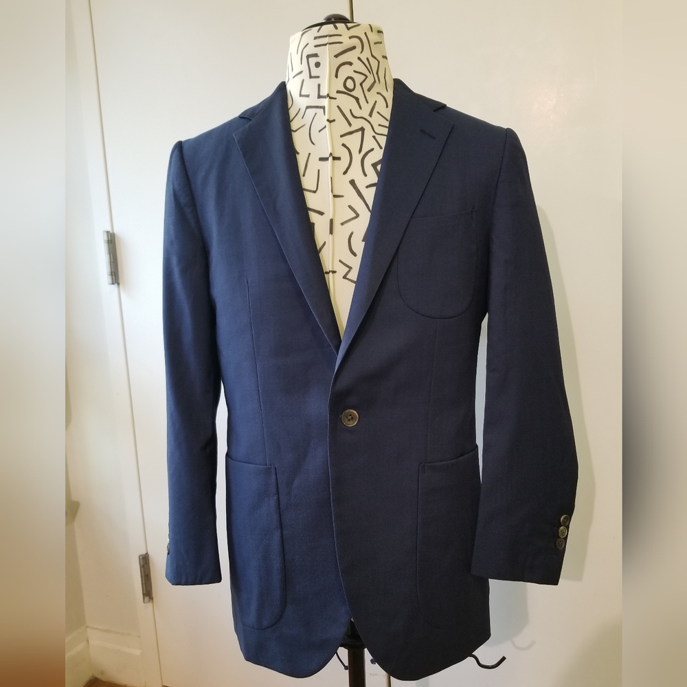 Men's Kashiyama Dark Blue Suit Jacket 38R
